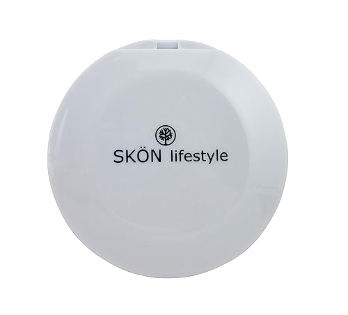 SKÖN lifestyle - Jessy, Perfect 7X/1X Travel Mirror - Large 4 Inch Compact Glass Mirrors - 7X magnification and traditional 1X mirror, Full 180 degree Beauty & Personal Care SKÖN lifestyle