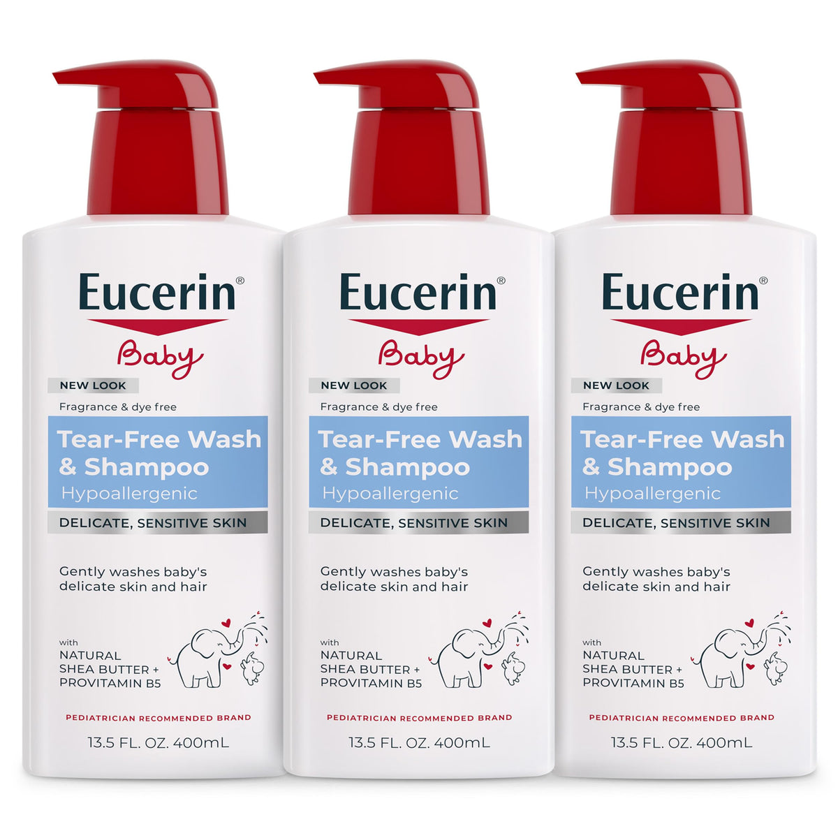 Eucerin Baby Unscented Baby Shampoo and Body Wash, Hypoallergenic, Tear Free Shampoo and Wash with Pro-Vitamin B5 and Shea Butter, 13.5 Fl Oz Bottle 3