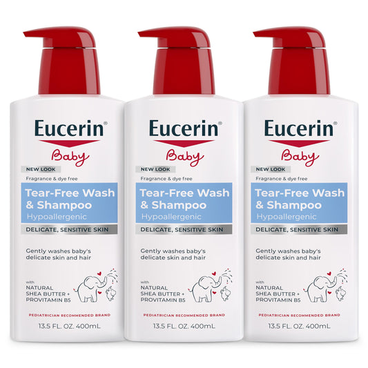 Eucerin Baby Unscented Baby Shampoo and Body Wash, Hypoallergenic, Tear Free Shampoo and Wash with Pro-Vitamin B5 and Shea Butter, 13.5 Fl Oz Bottle 3