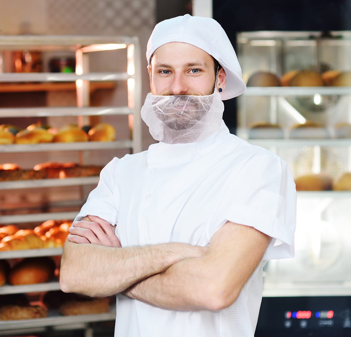 ProtectX 500-Pack Purple Disposable Hair Nets, Elastic Head Cover, Bouffant Caps, Sanitation Head Cover for Food Service, Spa Men & Women - 21 inch Beauty & Personal Care ProtectX