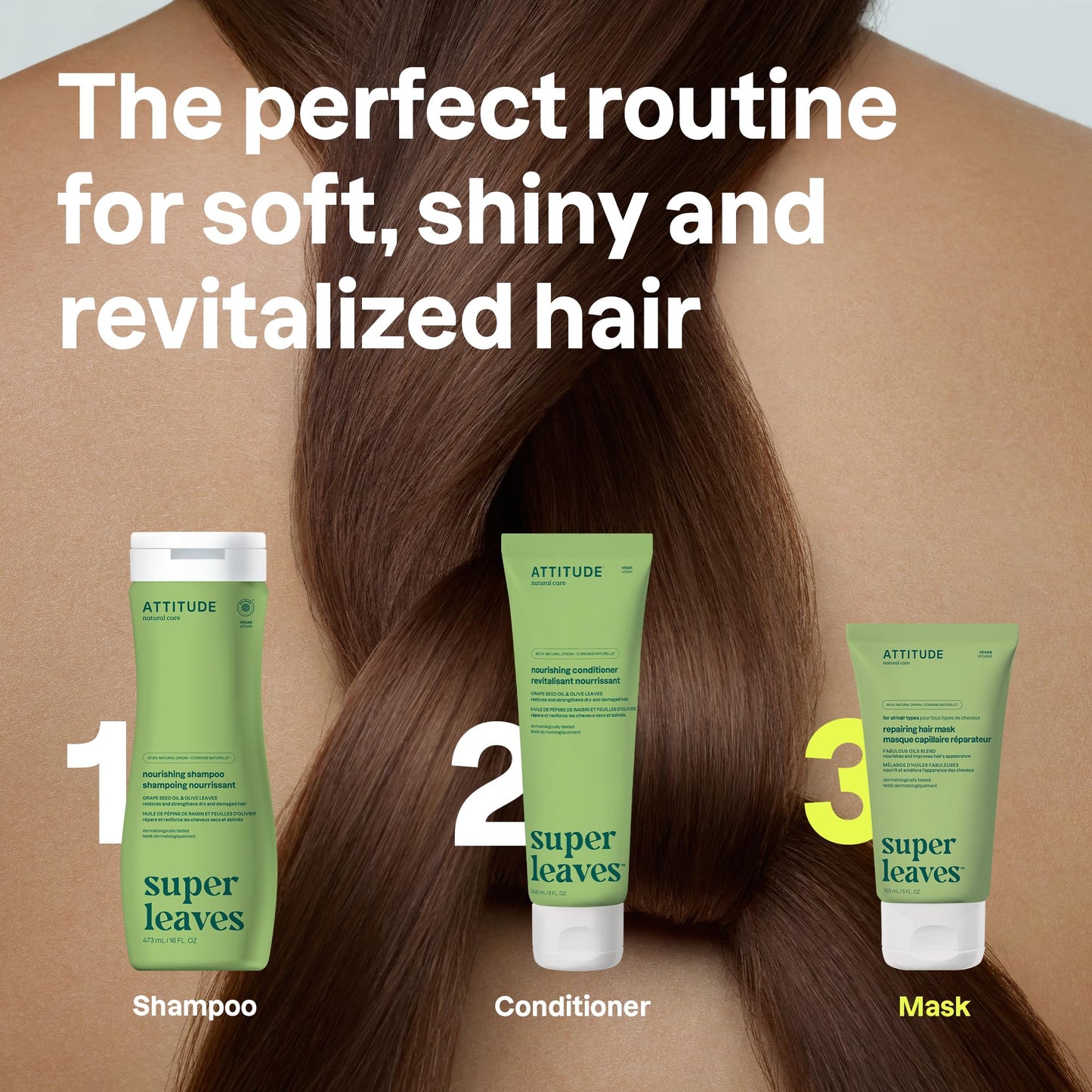 ATTITUDE Repairing Hair Mask, Nourishes and Improves Hair's Appearance, Fabulous Oils Blend, Abyssinian Oil, Argan Oil, Shea Butter, Vegan Hair Care Beauty & Personal Care ATTITUDE