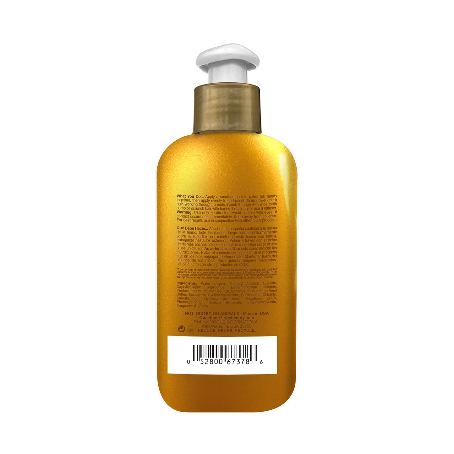 OGX Deeply Restoring + Pracaxi Recovery Oil AntiFrizz LeaveIn Combing Cream with Murumuru Butter SulfateFree Surfactants Conditioning Hair Treatment Beauty & Personal Care OGX
