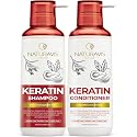 NATURAVIS Keratin Shampoo and Conditioner Set - Sulfate Free, All Hair Types - Women and Men - 16.9 Fl Oz (Pack of 2) Beauty & Personal Care NATURAVIS