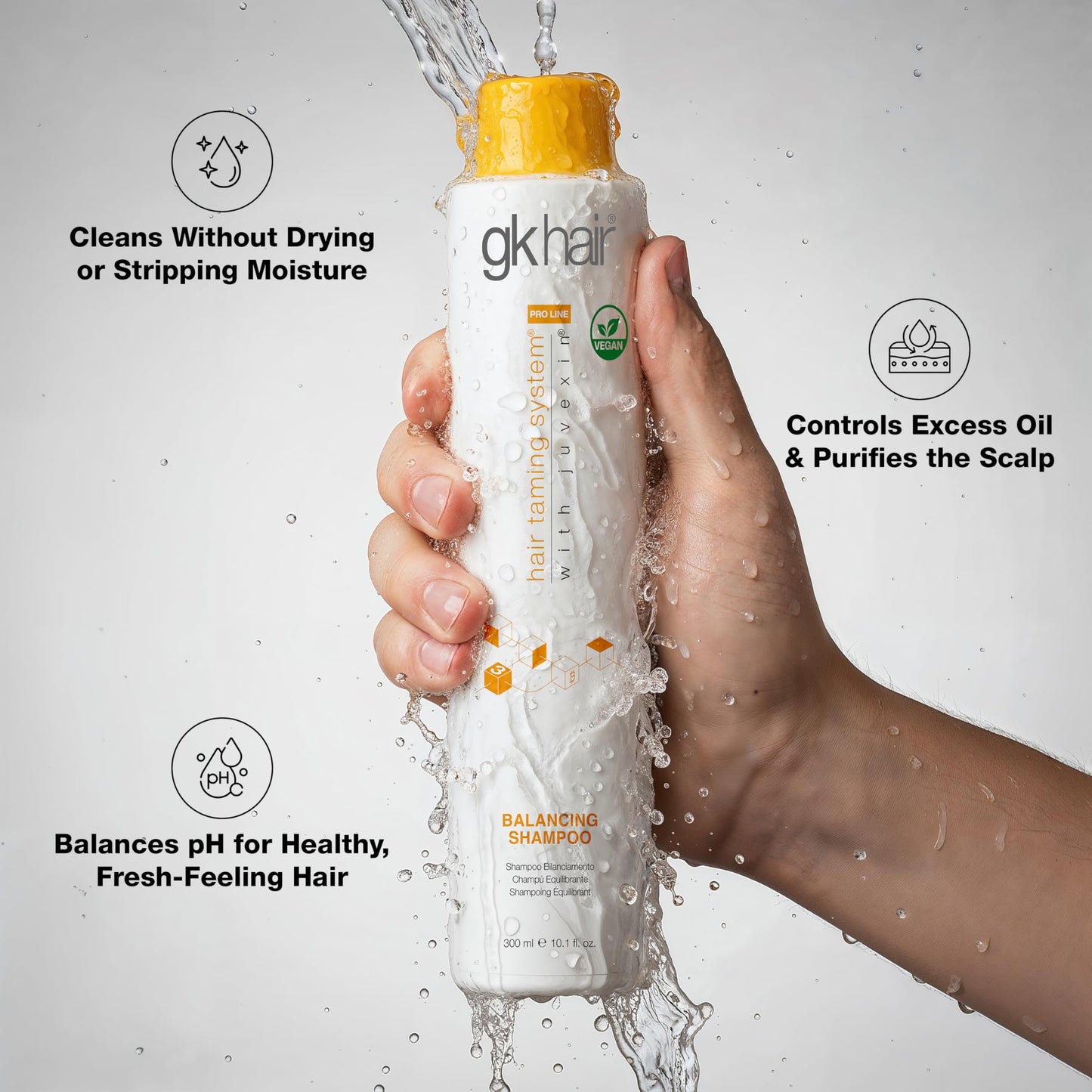 GK HAIR Balancing Shampoo and Conditioner Set for Oily Hair Upto 72-Hour Freshness Best Shampoo and Conditioner for Greasy Scalp Build Up Dirt, Skip Beauty & Personal Care GK HAIR