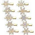 Christmas Snowflake Hair Clips Holiday Rhinestone Snowflake Hairpins for Women Girls Winter Festive Hair Accessory Christmas Party New Year Gifts Beauty & Personal Care CEALXHENY