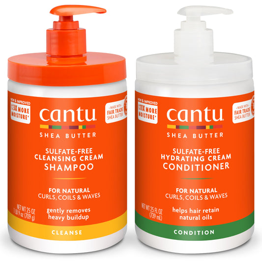 Cantu Shampoo & Conditioner with Shea Butter for Natural Hair, 25 fl oz (Pack of 2) Beauty & Personal Care Cantu