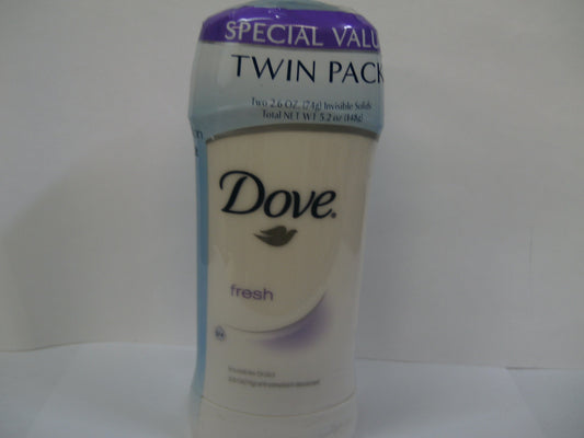 Dove Invisible Solid Deodorant, Fresh-5.2 oz, Twin Pack Beauty and Personal Care Unilever