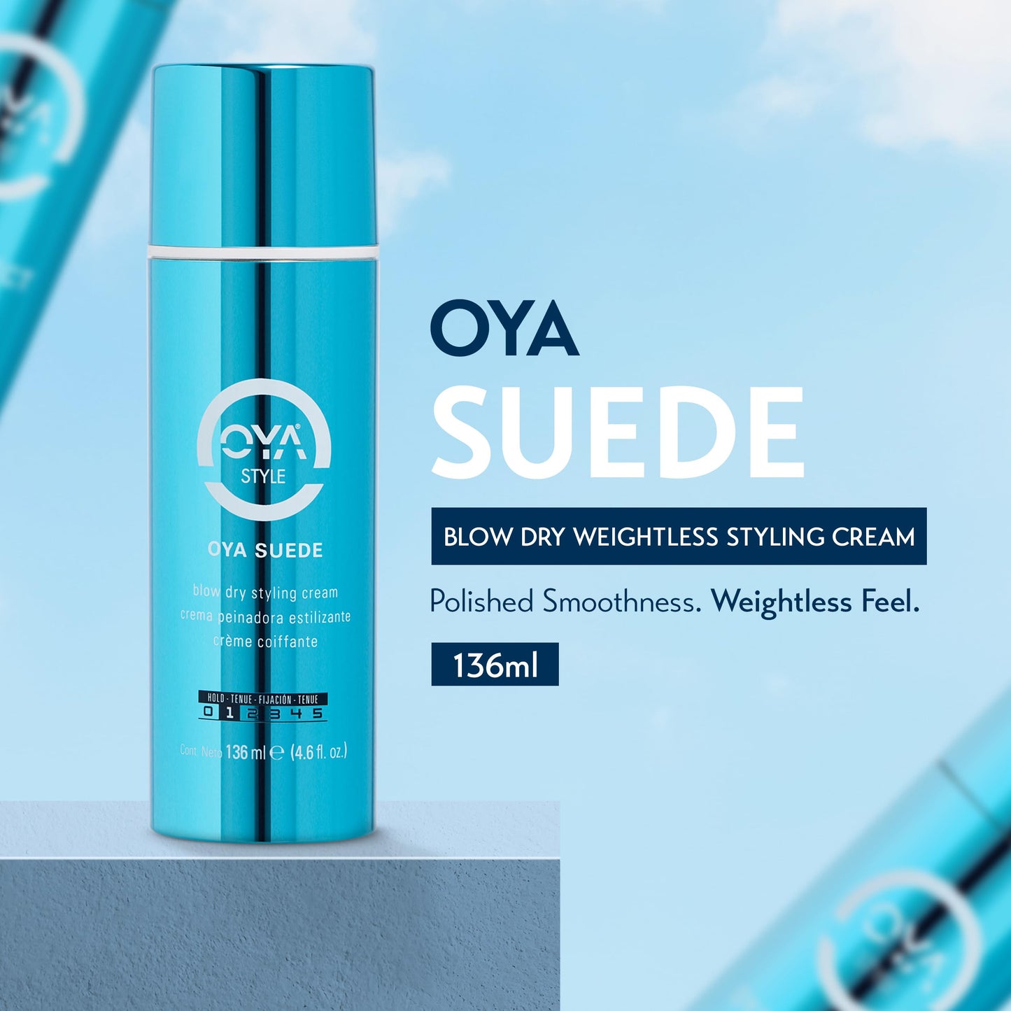 OYA Suede Blow Dry Hair Styling Cream - Versatile Lightweight Formula for Smooth, Polished & Volumized Finish - Salon Quality Jojoba Based Hydrating Beauty & Personal Care OYA