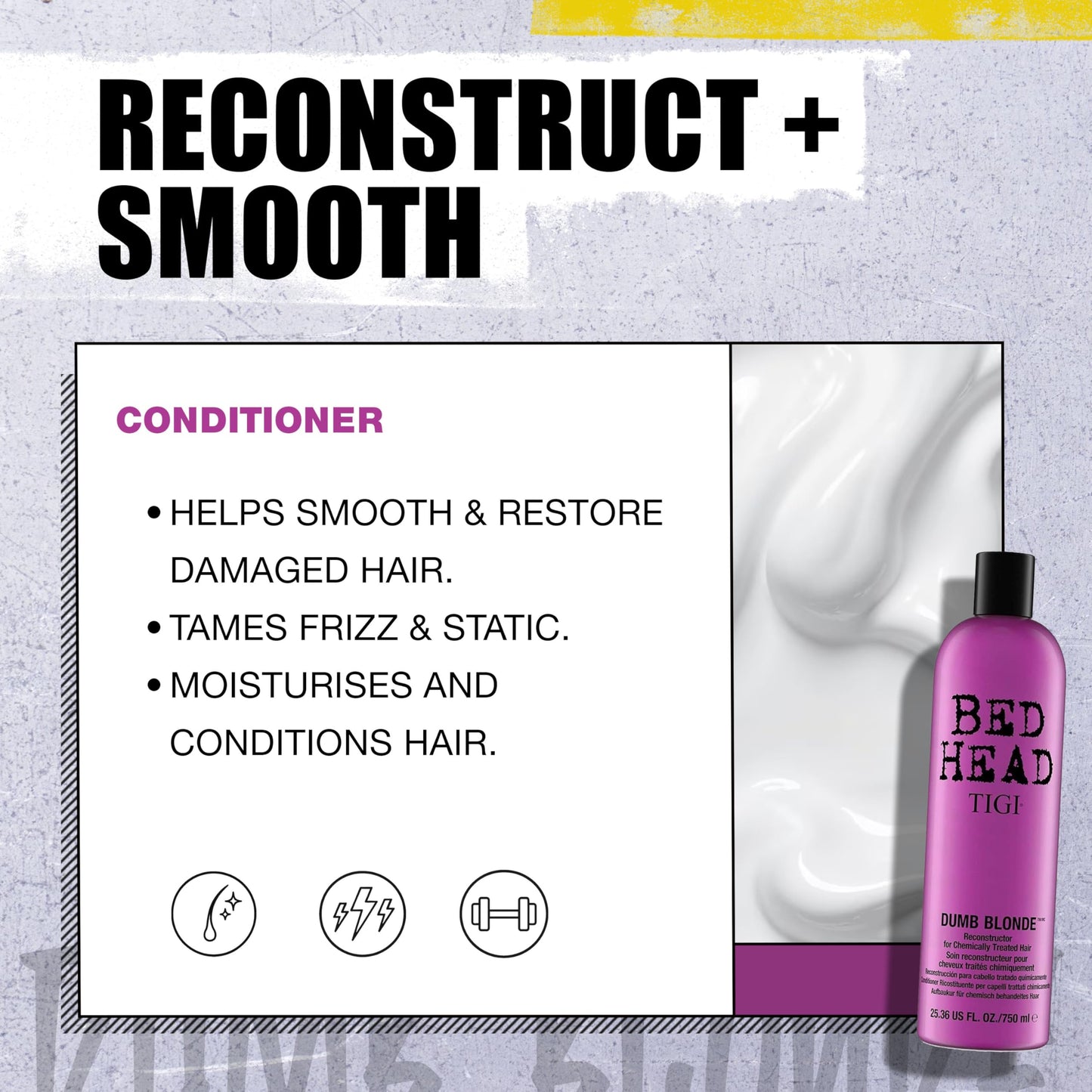 Bed Head by TIGI Dumb Blonde Restoring Shampoo and Conditioner Duo for Damaged Blonde Hair, 25.36 fl oz Beauty & Personal Care TIGI