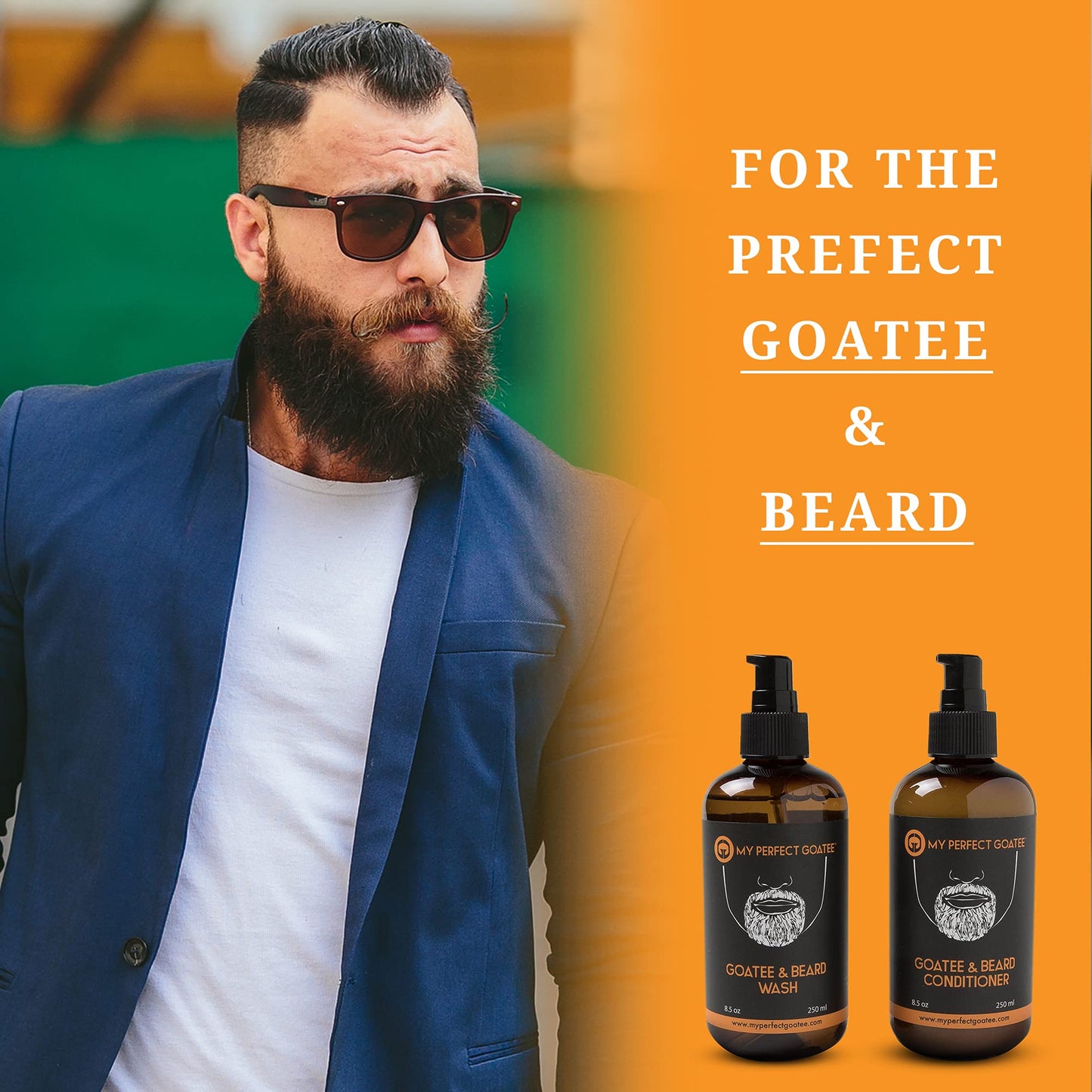 My Perfect Goatee Beard Wash and Conditioner Set for Men - Complete Beard Care Kit - 8.5oz Each - Softens & Strengthens - Eliminates Itch & Dandruff Beauty & Personal Care My Perfect Goatee