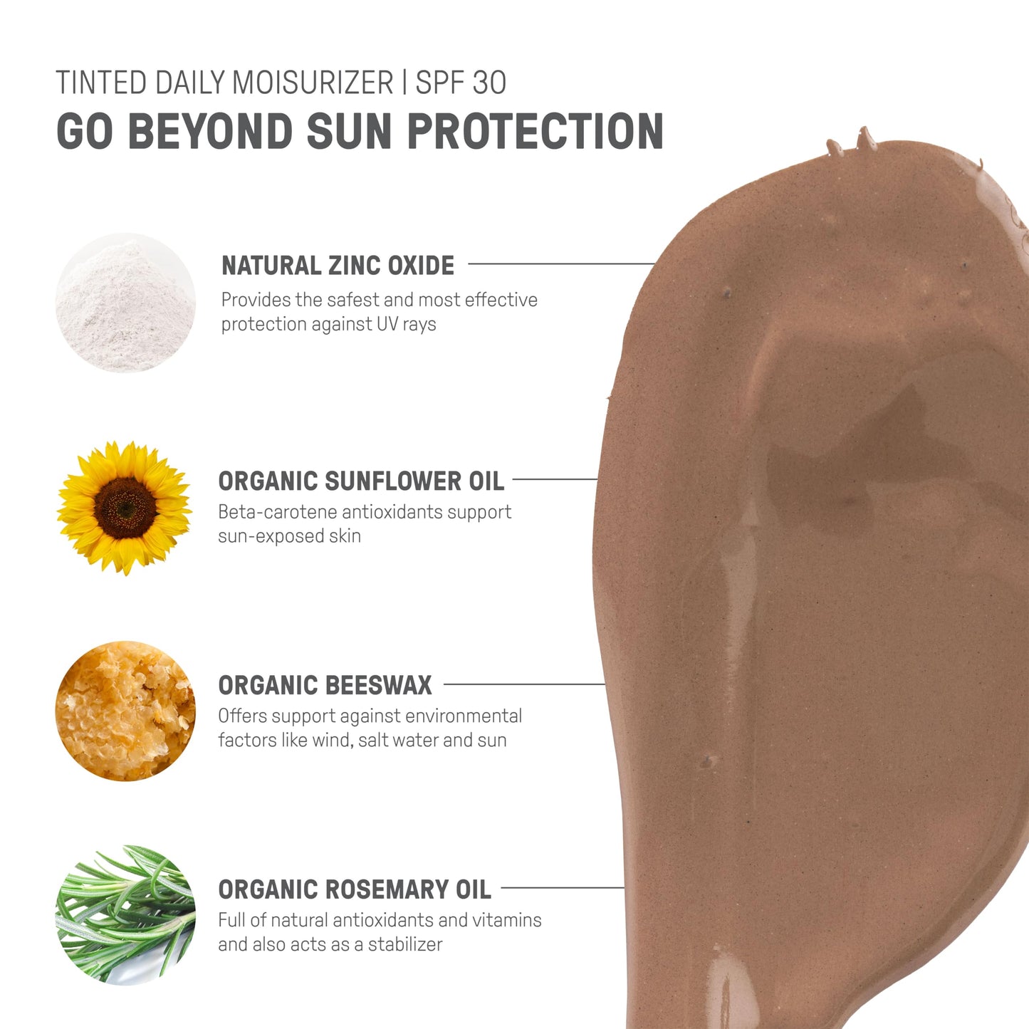 Raw Elements Tinted Daily Face Moisturizer All-Natural Mineral Sunscreen | Non-Nano Zinc Oxide, 95% Organic, Reef Safe, SPF 30, in Bio-Resin Tube Beauty & Personal Care Raw Elements