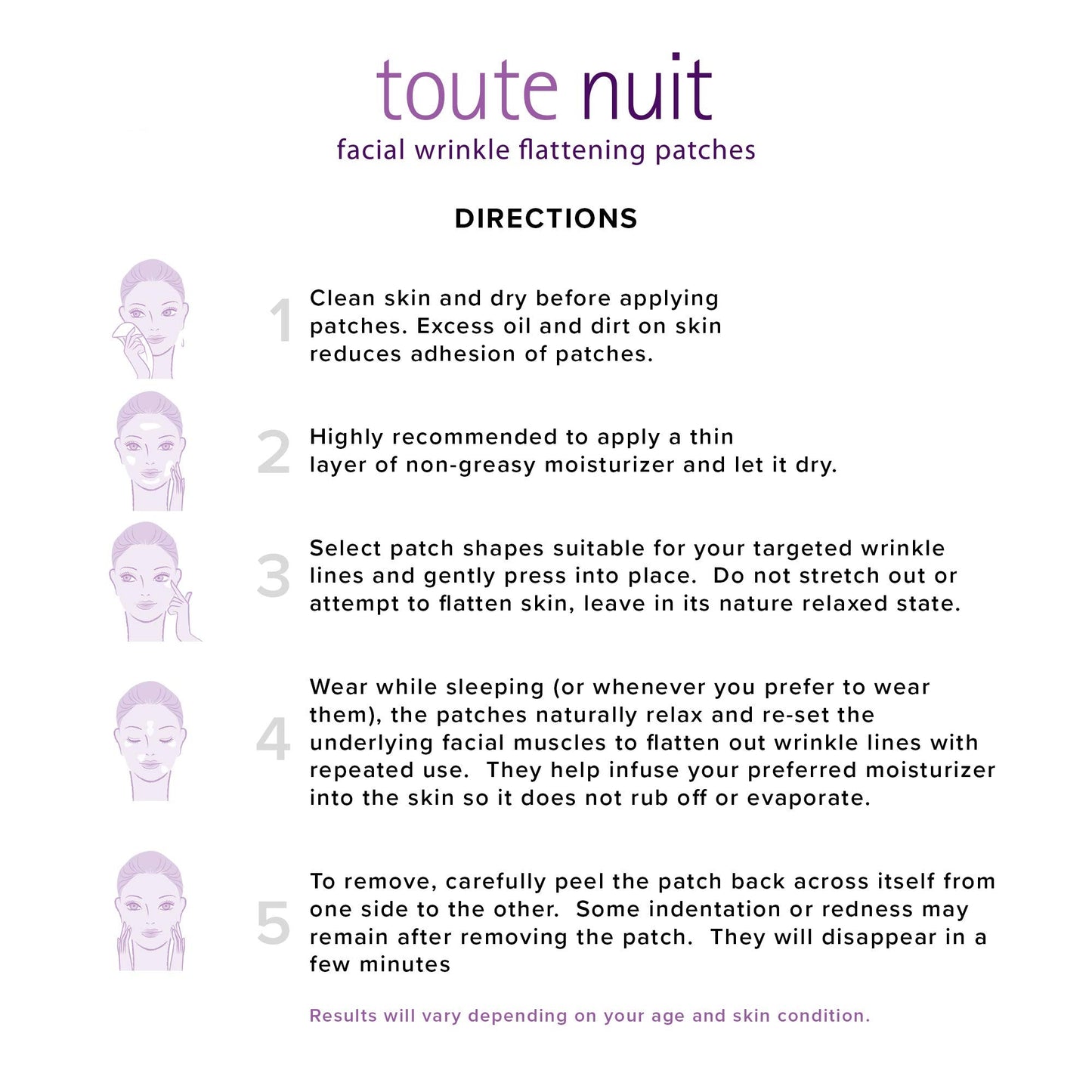 Toute Nuit Wrinkle Patches - Grooves - Face Tape for Maximum Forehead Coverage - Hypoallergenic Anti Wrinkle Patches - 20 Count, Made in USA Beauty & Personal Care Toute Nuit by Mimiko Inc