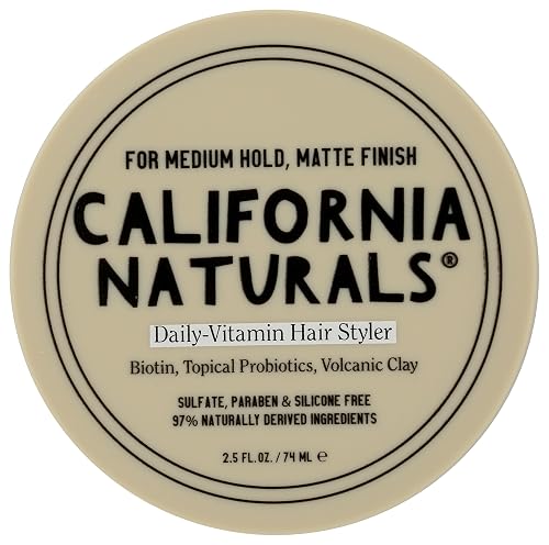 California Naturals Daily Vitamin Hair Styler for Frizzy Curly Hair, Light to Medium Hold with Biotin and Volcanic Clay, For Men and Women, Fragrance Beauty & Personal Care California Naturals