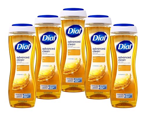 Dial Advanced Clean Body Wash Gold Deep Clean Gentle on Skin with Vitamin E 16 fl oz (Pack of 5) Beauty & Personal Care Dial