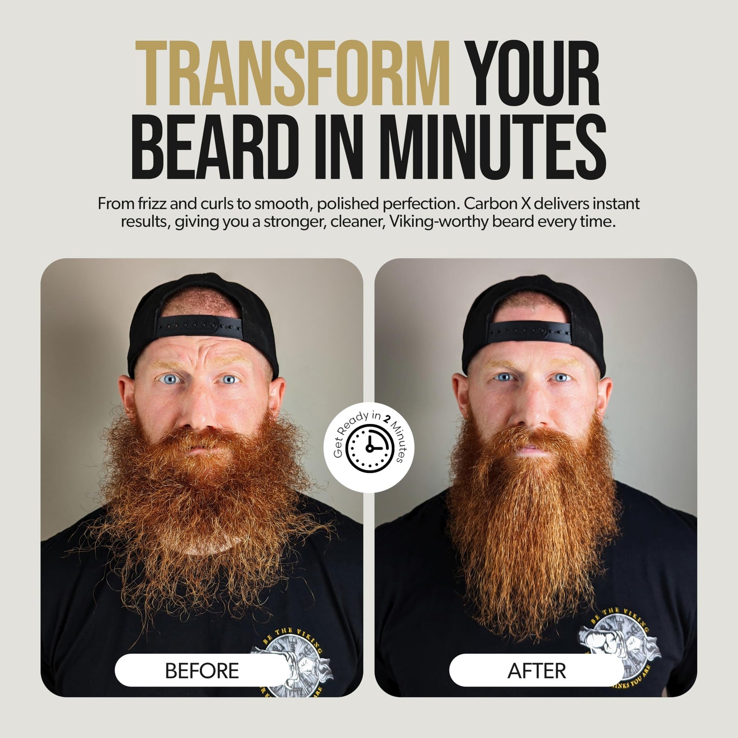 The Beard Struggle Carbon X Heated Beard Brush, Cordless Beard Straightener for Men with Adjustable Temperature 160-200°C - Ionic Anti-Frizz Carbon X Beauty and Personal Care The Beard Struggle