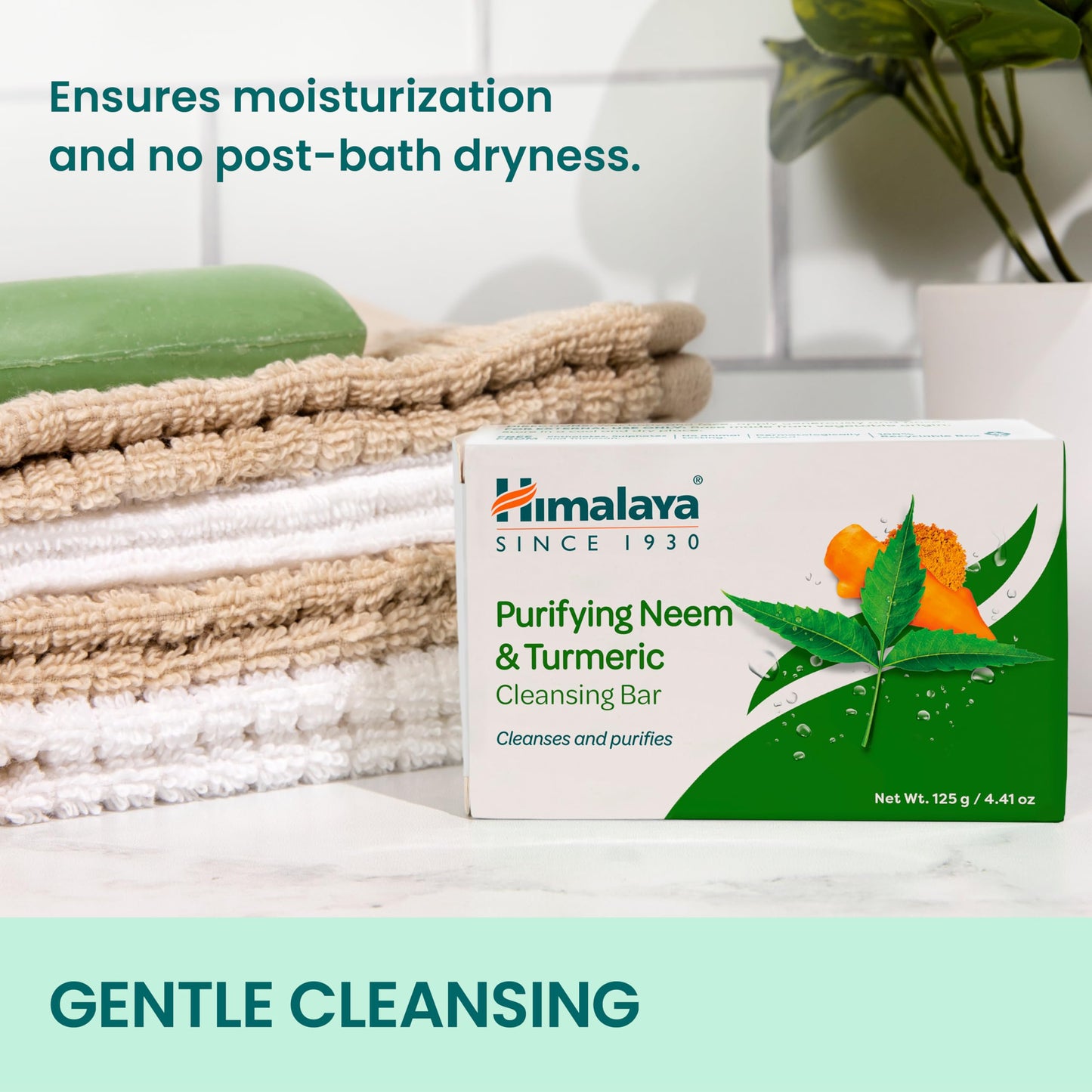 Himalaya Purifying Neem & Turmeric Cleansing Bar Soap, Neem Soap Bars for Face and Body, Turmeric Soap Bar,Face Soap Bar,Face Wash Bar,Bath Soaps,Body Beauty & Personal Care Himalaya