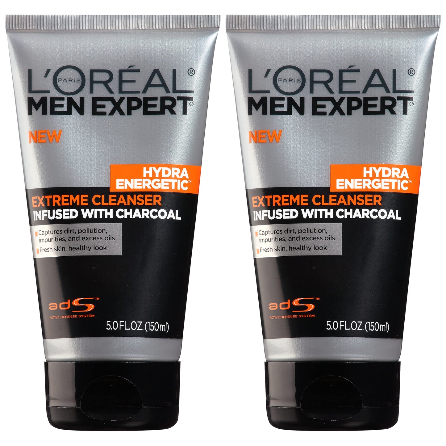 L'Oreal Paris Men Expert Hydra Energetic Daily Facial Cleanser with Charcoal, 2 ct. Beauty & Personal Care L'Oreal Paris