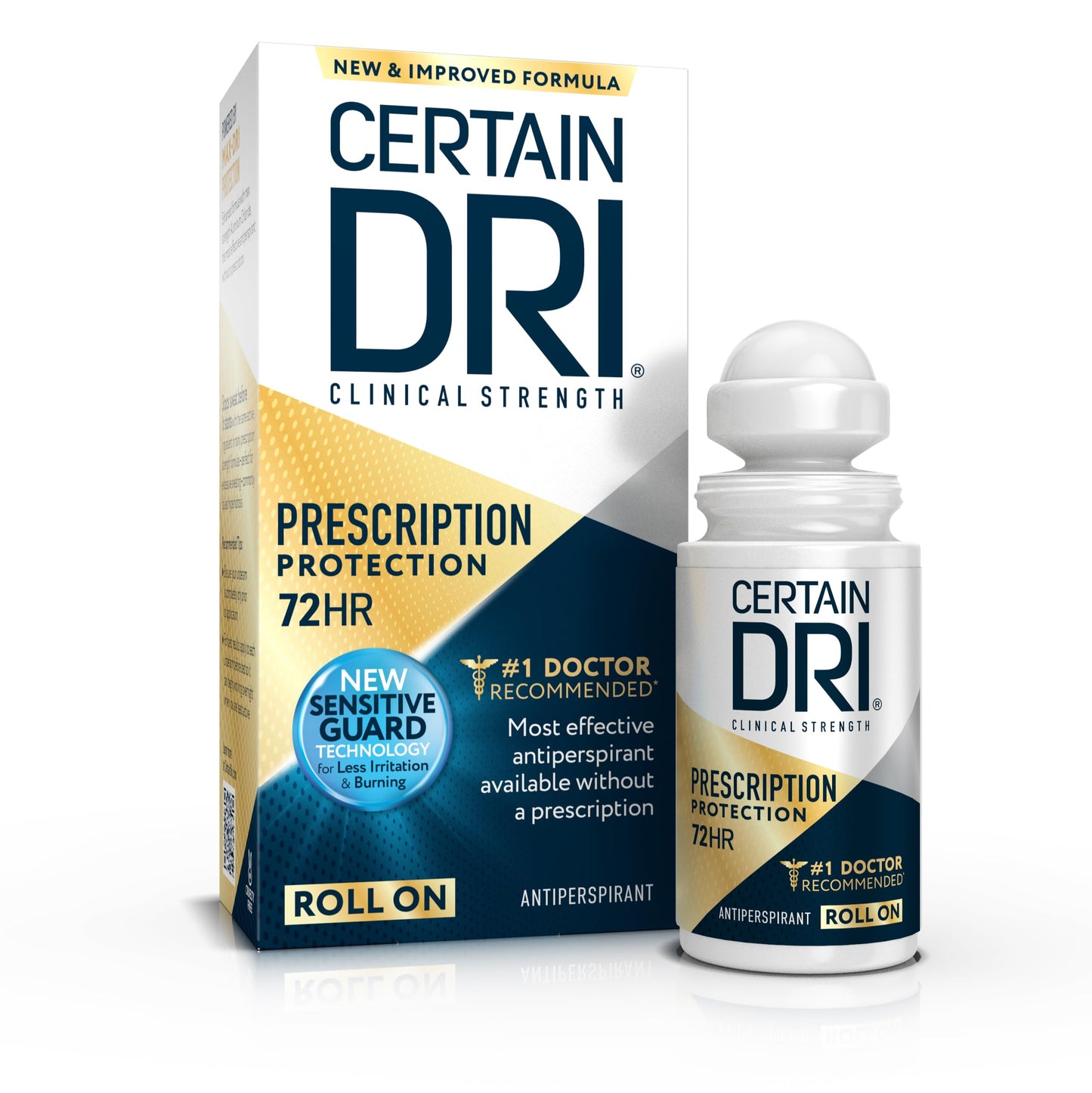 Certain Dri Prescription Strength Clinical Antiperspirant Roll-On - 72-Hour Sweat & Odor Protection for Excessive Sweating & Hyperhidrosis - 15% Beauty and Personal Care Certain Dri