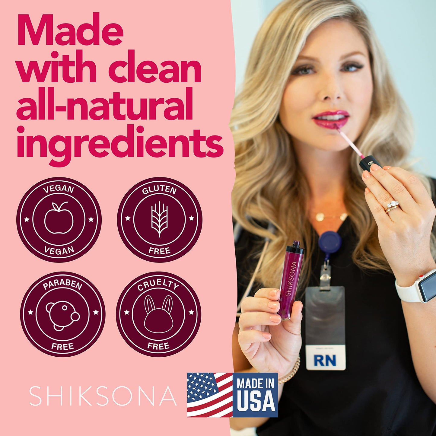 ShikSona High Shine Lip Gloss | Hydrating, Vegan, Non-Sticky Lipgloss in a Timeless, Universal Color | Sassy Stunner (Sheer Peach with Pink Shimmer) Beauty & Personal Care ShikSona