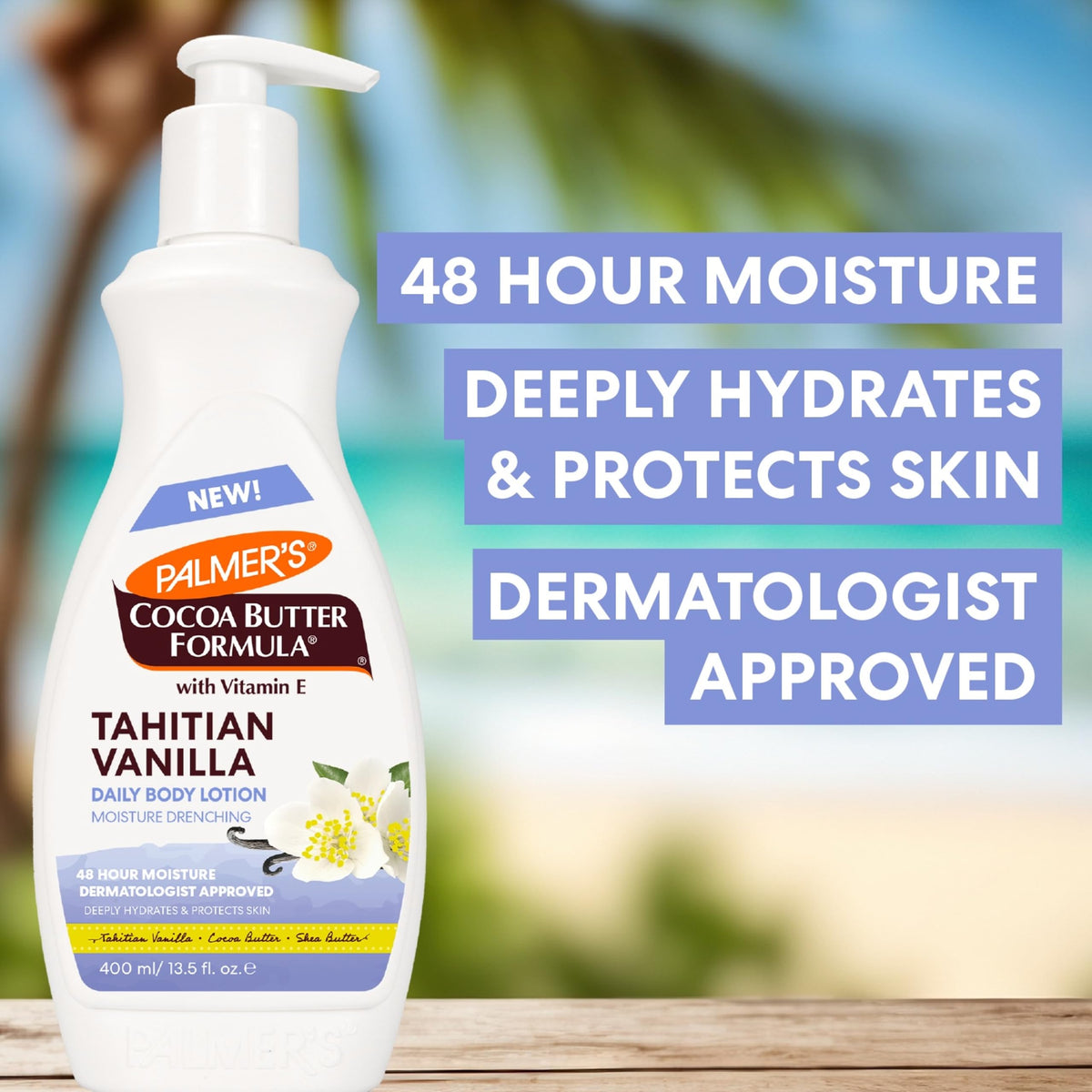 Palmer's Cocoa Butter Formula Tahitian Vanilla Body Lotion, 13.5 Oz, Daily Moisturizing Lotion for Dry Skin with Shea Butter & Vitamin E, Hydrates Beauty & Personal Care Palmer's