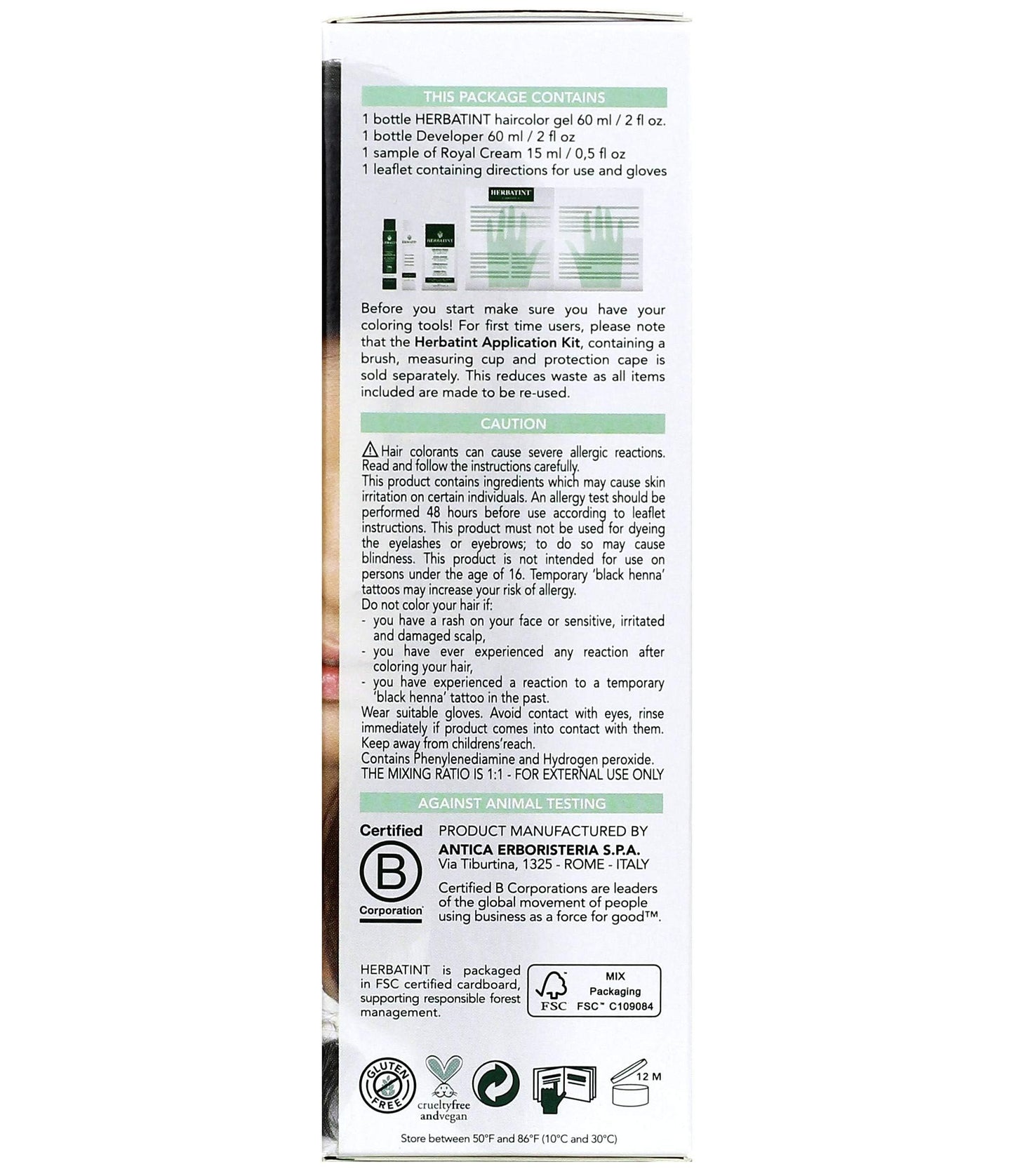 Permanent Herbal Haircolor Gel; 2N Brown Beauty & Personal Care Herbatint