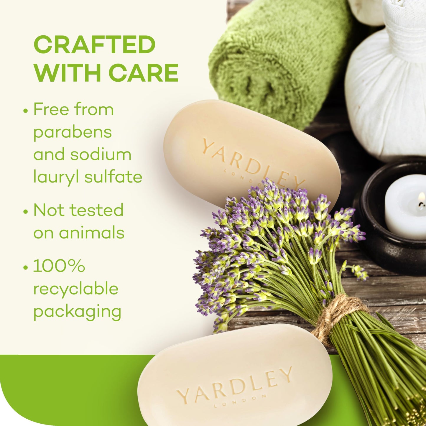 Yardley London Nourishing Bath Soap Bar Aloe & Avocado, Conditions Skin with Creamy Avocado & Olive Extracts, 4.0 oz Bath Bar, 1 Soap Bar Beauty & Personal Care Yardley