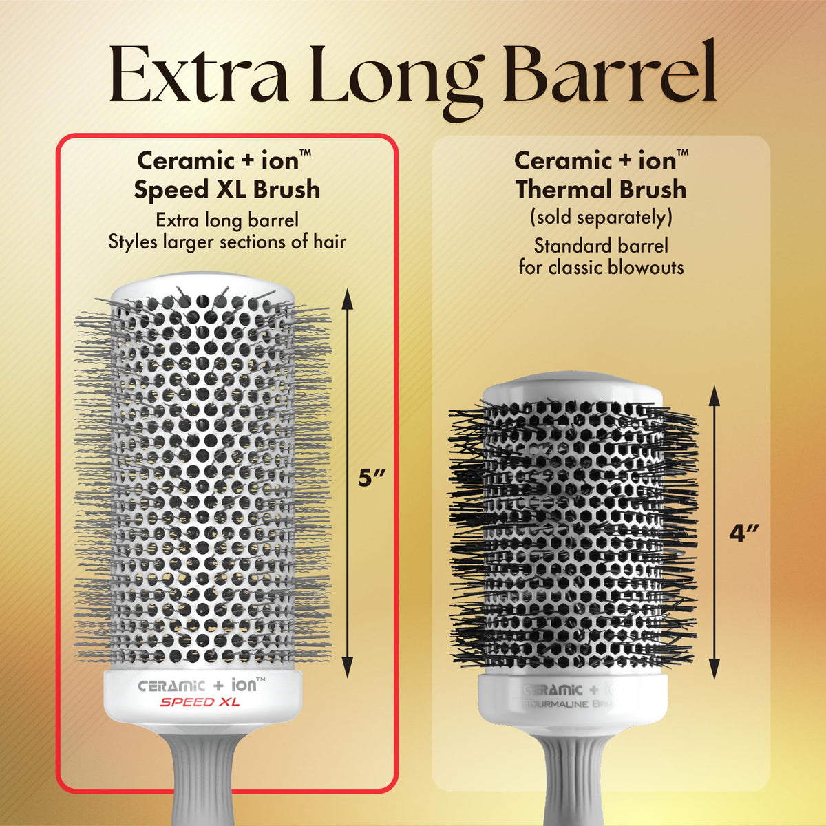 Olivia Garden Ceramic + Ion Speed XL - Extra-Long Round Thermal Hair Brush - Not Electrical - Professional Blowout Brush for Normal to Thick Hair - 3 Beauty & Personal Care Olivia Garden