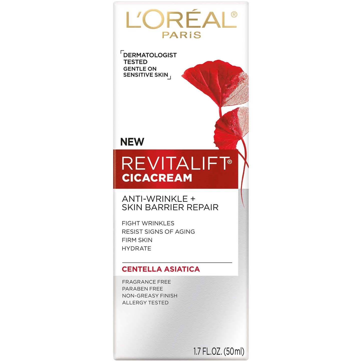 L'Oreal Paris Revitalift Cicacream Anti-Aging Face Moisturizer with Centella Asiatica for Anti-Wrinkle and Skin Barrier Repair, Fragrance Free Beauty & Personal Care L'Oreal Paris