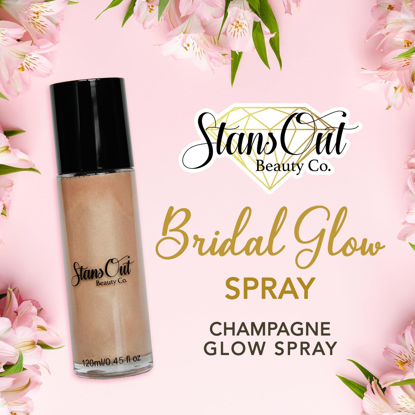 StansOut Beauty Co Bridal Glow Setting Spray | Dewy Illuminating Face Mist Fixing Spray for Makeup Finish | Long-Lasting Makeup Setting Spray for Face Beauty & Personal Care StansOut Beauty Company