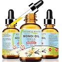 Botanical Beauty MONOI OIL VANILLA - Tiare flowers in Coconut Oil and Vanilla Bean Oil 100% Natural 2 Fl.oz - 60 ml Pure for FACE, SKIN, BODY, HAIR Beauty & Personal Care Botanical Beauty