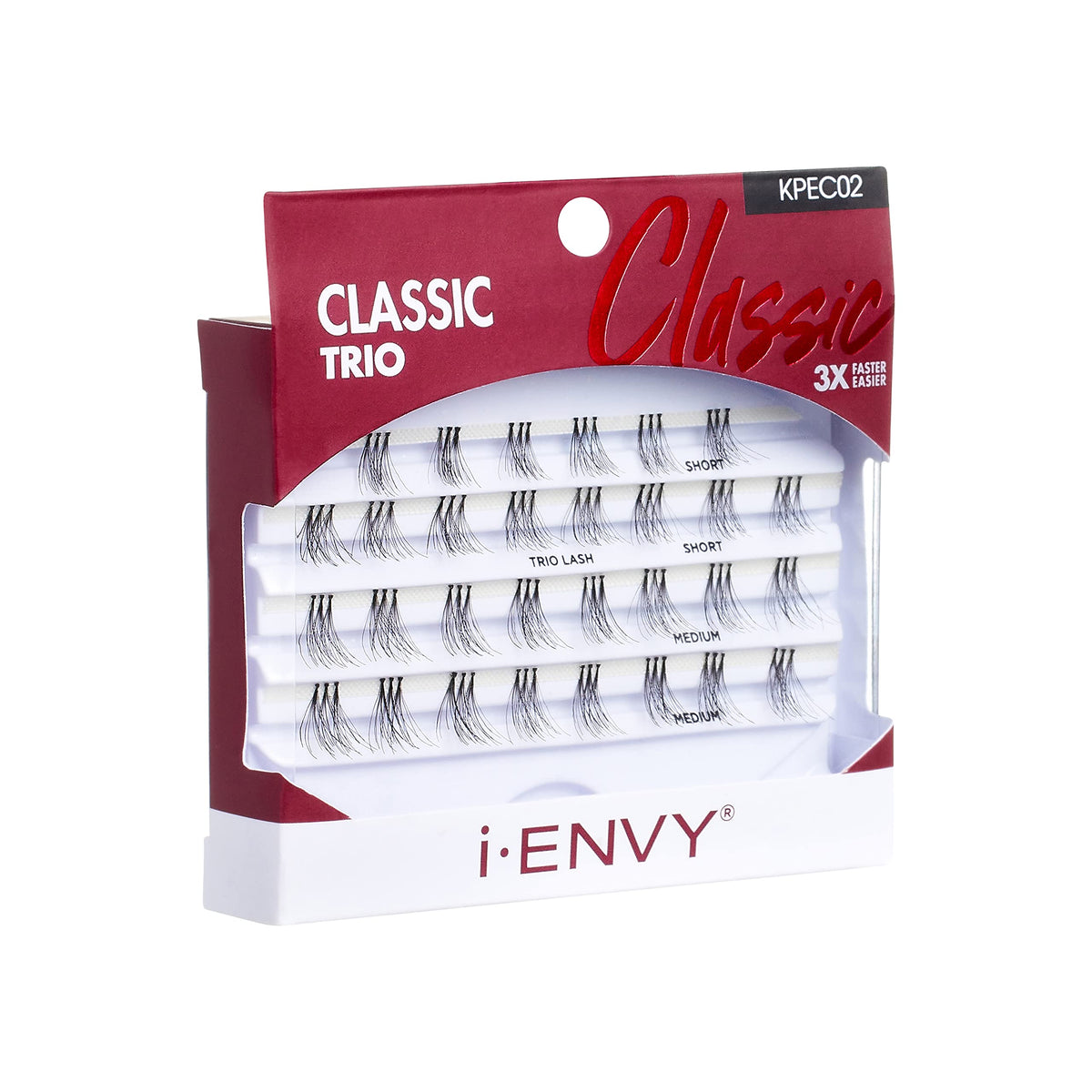 i-ENVY by KISS Trio Lash Classic Medium 30 Lashes Natural Style 3X Faster Easier Application Beauty & Personal Care i•ENVY
