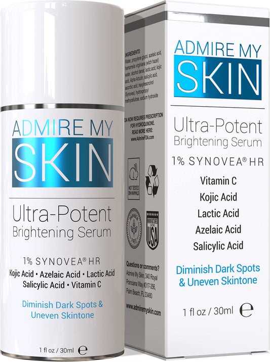 Admire My Skin Dark Spot Corrector Remover for Face - Brightening Discoloration Correcting Serum - Kojic Acid + Azelaic Acid Serum for Melasma and Sun Beauty & Personal Care Admire My Skin