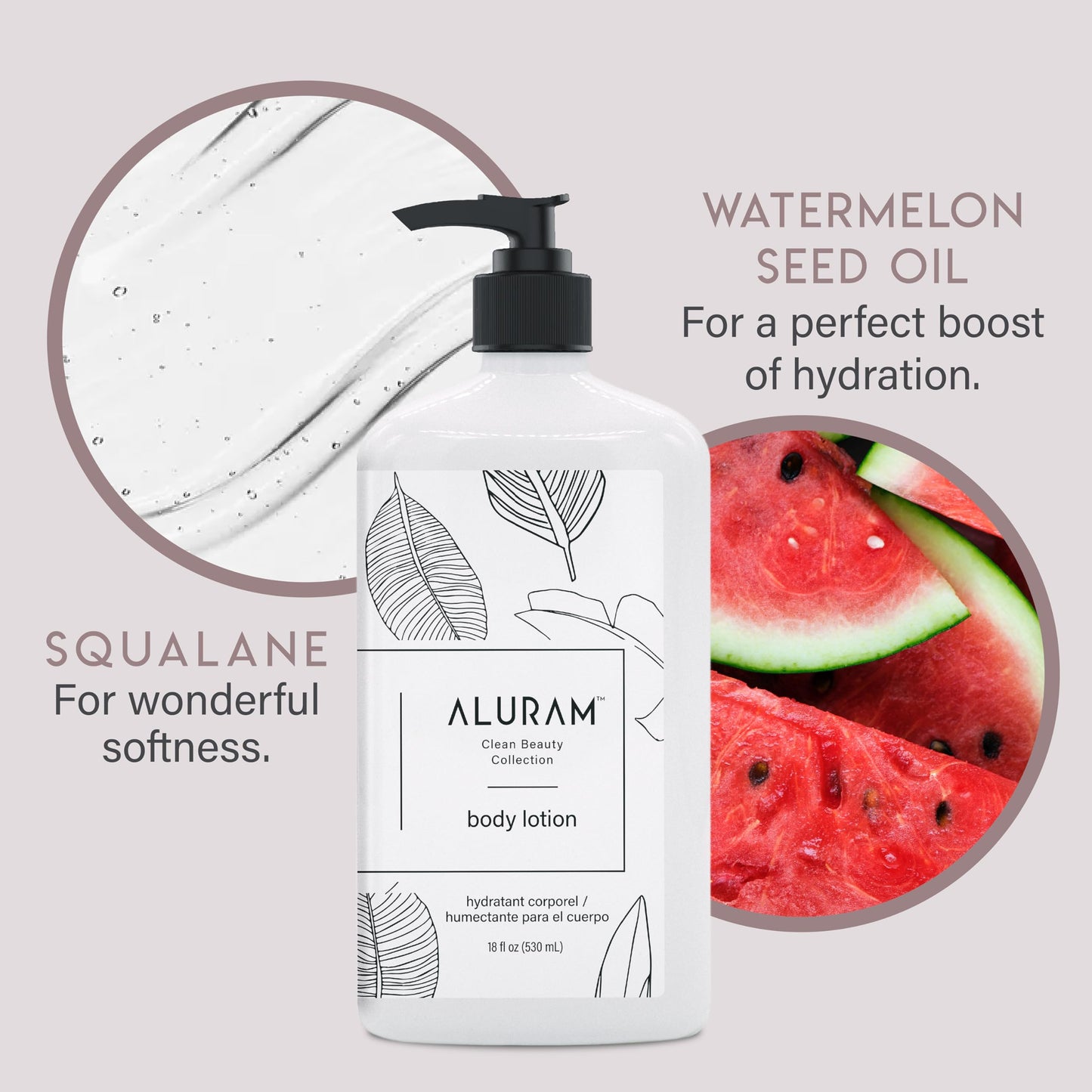 ALURAM Moisturizing Body Lotion, Hydrating Coconut Water & Squalane Cream Moisturizer for Soft Skin, Vegan, 18 Fl Oz Beauty & Personal Care ALURAM