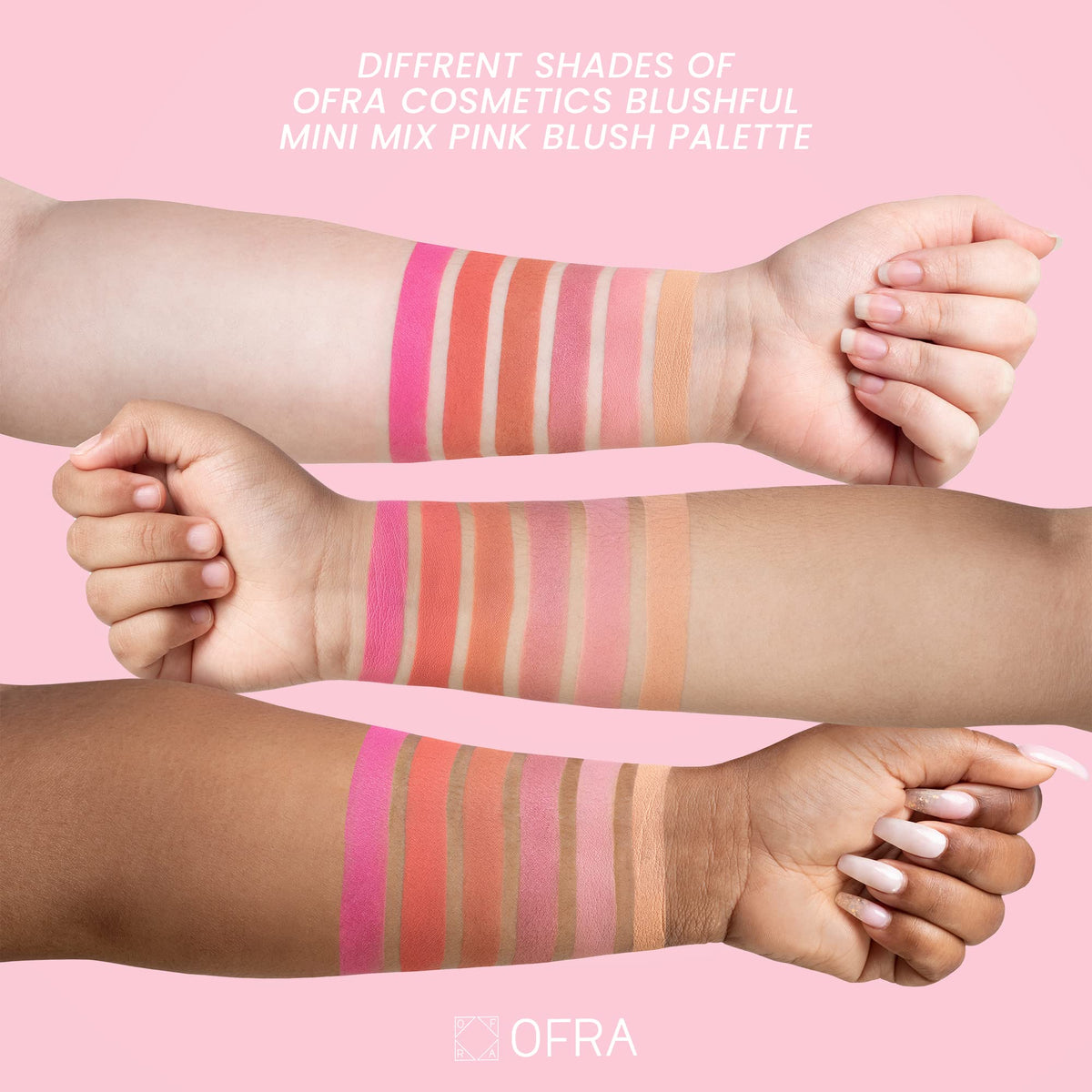 OFRA Mini Mix Face Palette Blushful with Blush & Highlighter