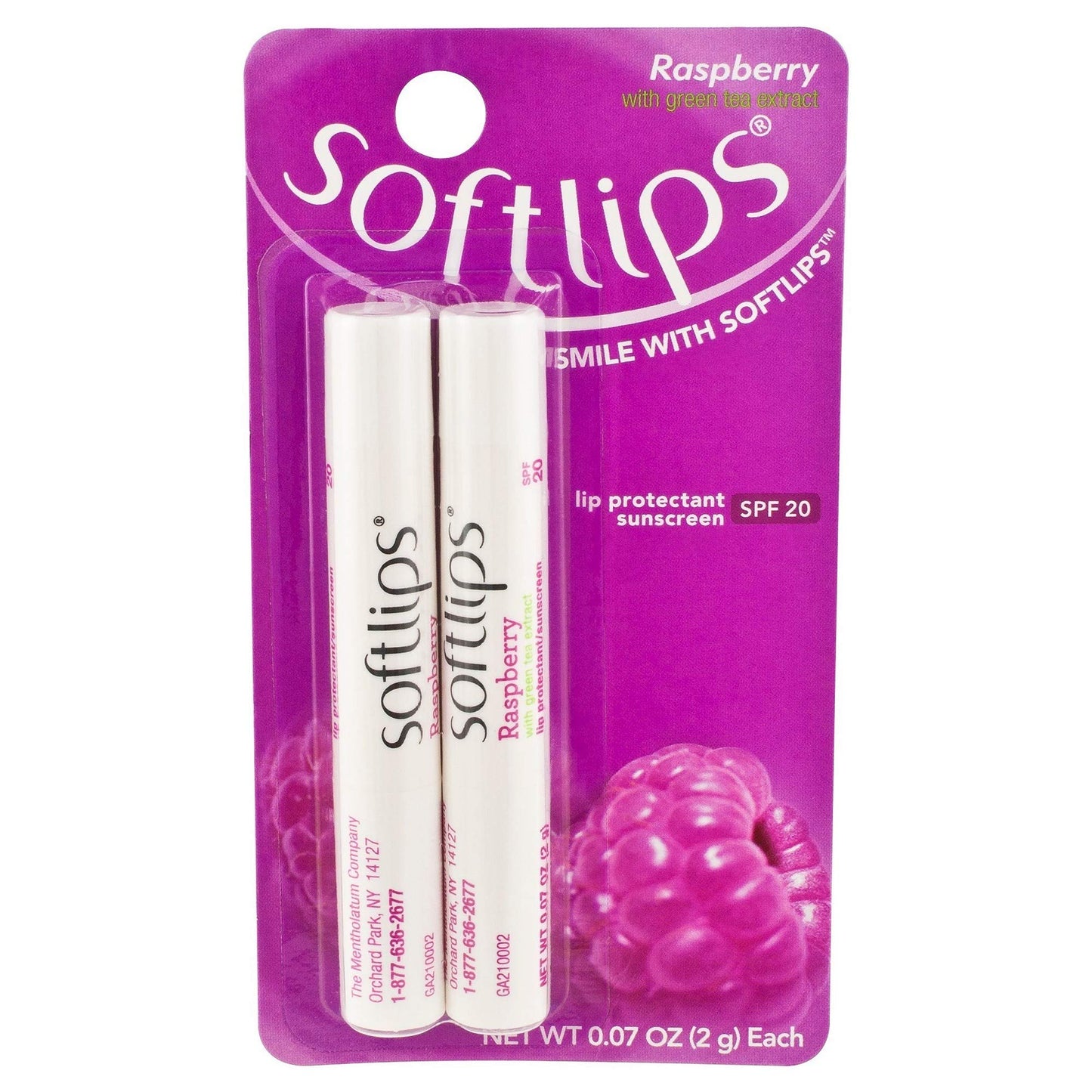 Softlips Lip Balm with Spf 20 - Raspberry (Pack of 2) Beauty and Personal Care SoftLips