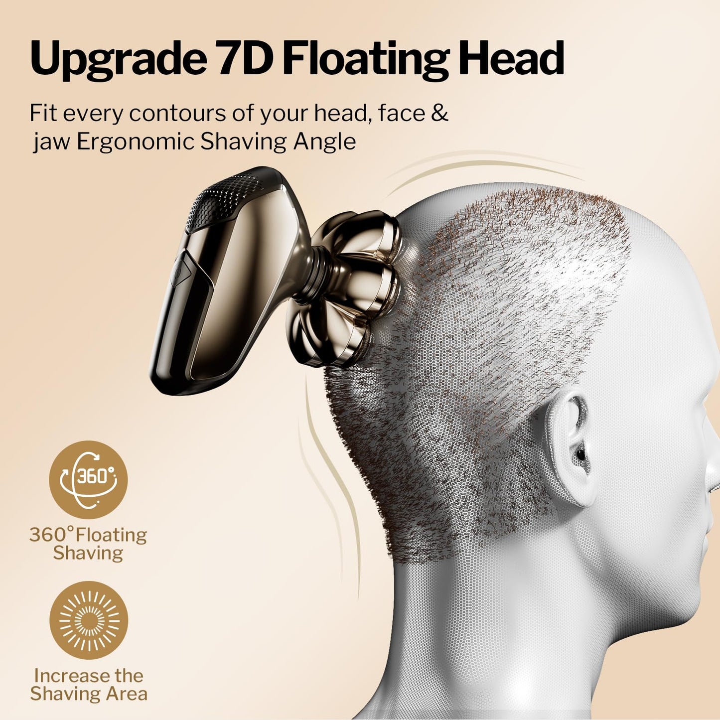 ????%?????? Head Shavers for Bald Men: 5-in-1 Electric Razor with 7D Floating Blades - IPX7 Waterproof Grooming Kit, Detachable Magnetic Head, 90-Min Wet Beauty and Personal Care SHPAVVER ETHUP
