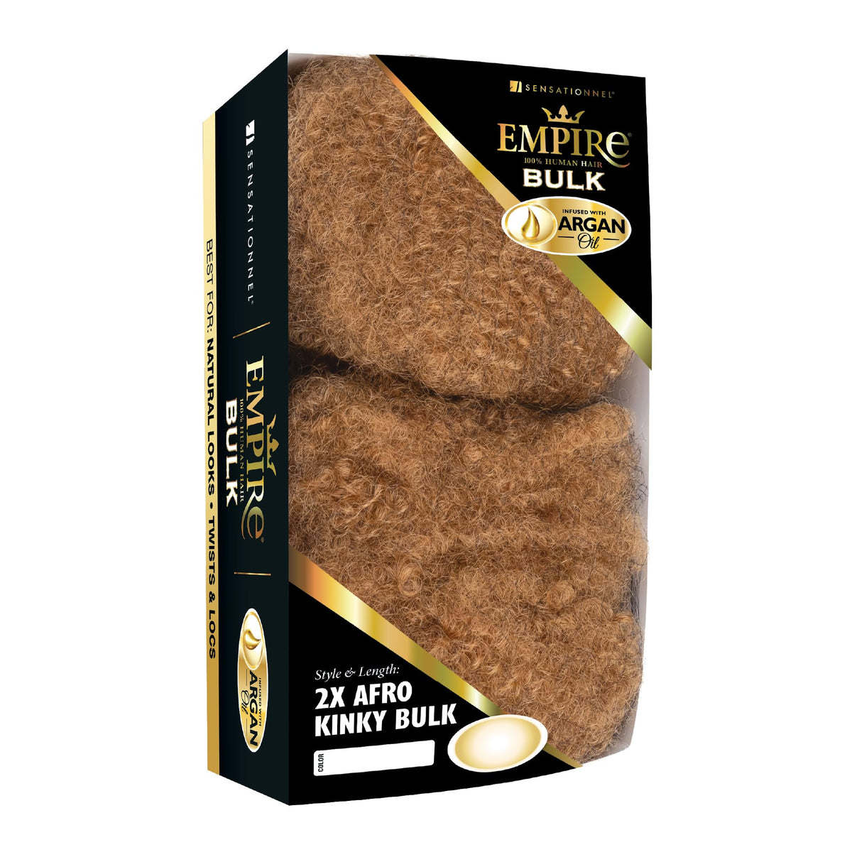 Sensationnel Empire Bulk Braiding-2X Afro Kinky,12 inch, 4 MEDBROWN