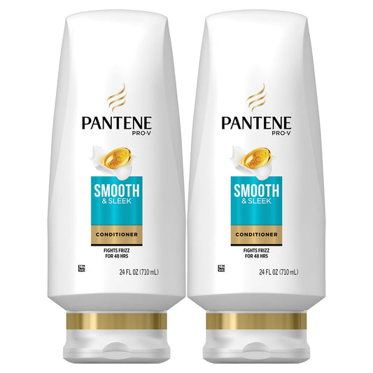 Pantene Argan Oil Conditioner for Frizz Control, Smooth and Sleek, 24 Fl Oz (Pack of 2) (Packaging May Vary) Beauty & Personal Care Pantene