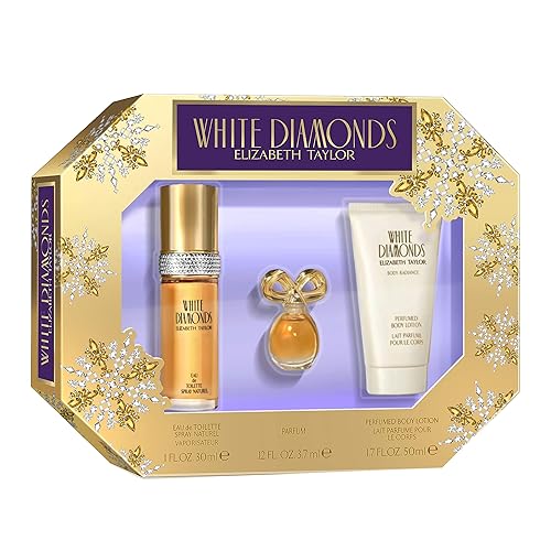 Elizabeth Taylor Elizabeth Taylor White Diamonds Women's Fragrance 3 Piece Gift Set, 1.0 Fl. Oz. Eau De Toilette, 3 Count Beauty & Personal Care Elizabeth Taylor