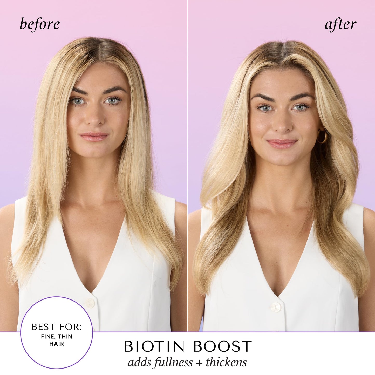 HASK Biotin Boost Thickening Shampoo + Conditioner Set | Adds Fullness, Strengthens, Volumizes, Sulfate-Free, Paraben-Free, Gluten-Free, Color Safe | Beauty & Personal Care HASK