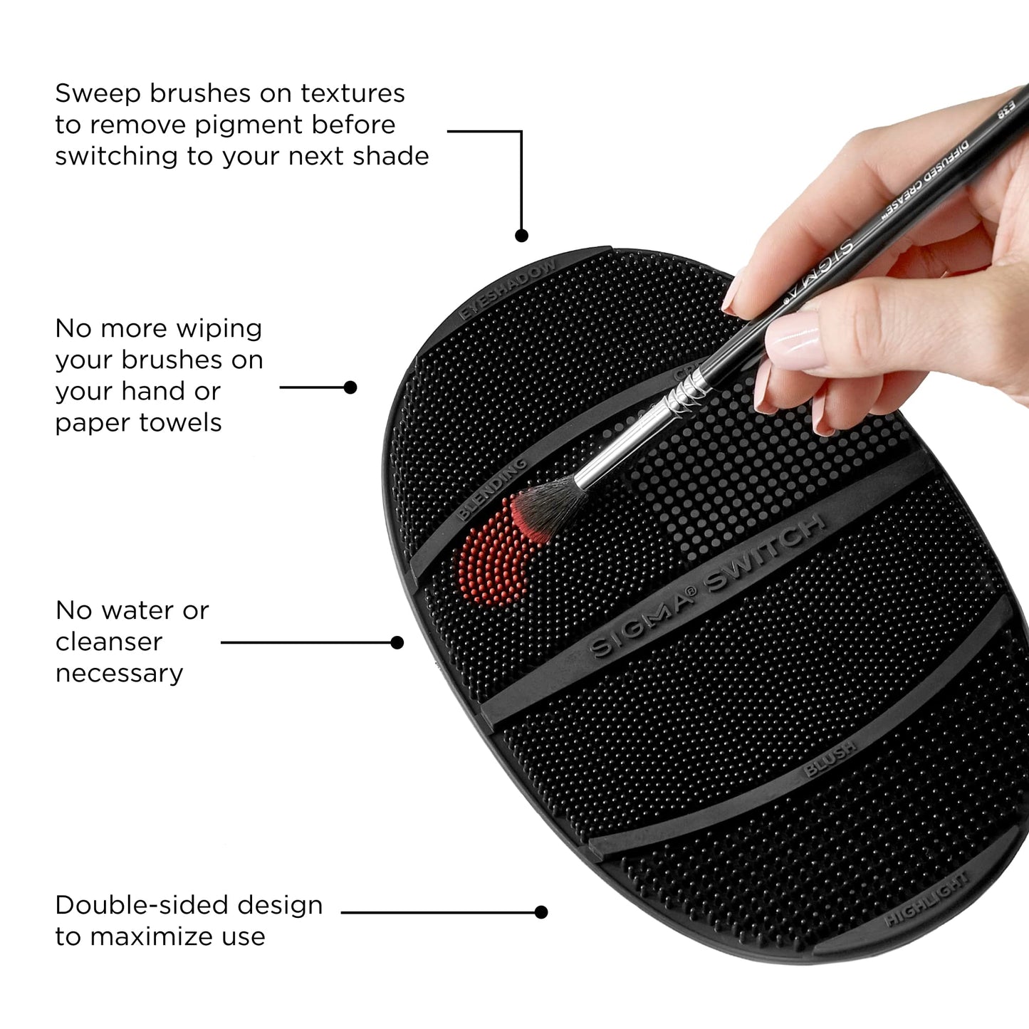 Sigma Switch by Sigma Beauty - Silicone Makeup Brush Cleaner for Switching Shades and Pigments, Switch Cleaning Mat for Superior Makeup Brush Cleaning Beauty & Personal Care Sigma Beauty