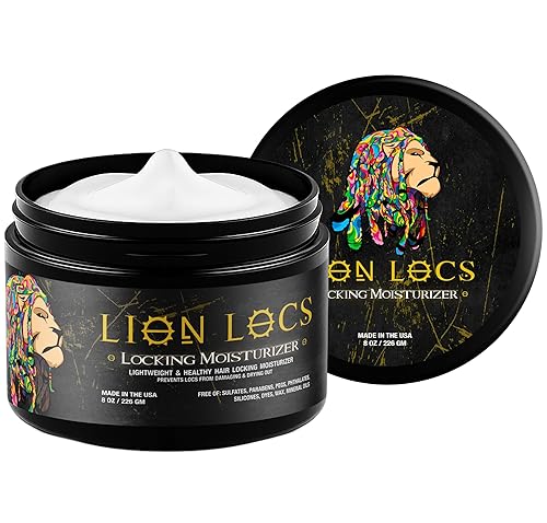 Lion Locs Hair Locking Dreads Moisturizer for Dreadlocks, Locks, Microlocs, Interlocks, Braids, Fauxlocs, Sisterlocks | - Large Container Residue Beauty & Personal Care Beard Gains