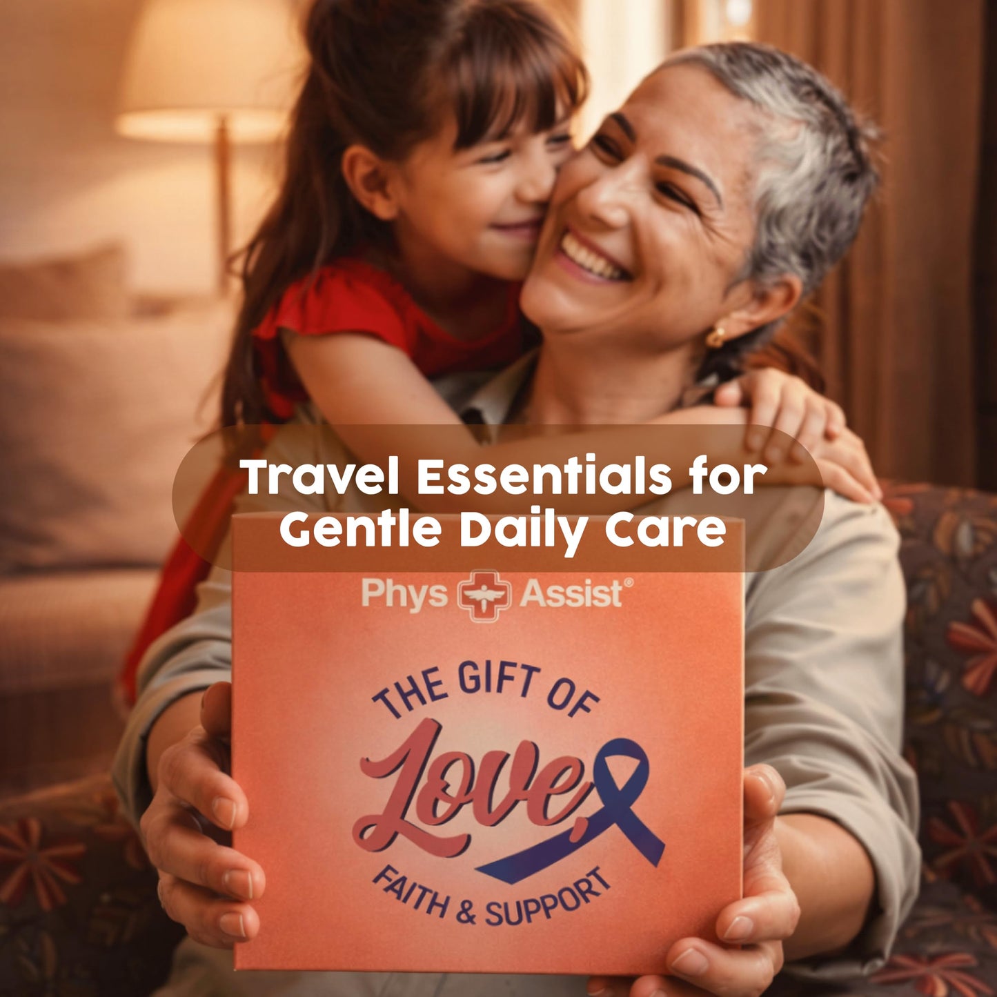 PhysAssist - Comfort kit The Gift of Love, Faith & Support. 1.5 oz Botanical & Scent-Free Creams, Lip Balm & Aromatherapy Inhaler for Dry, Sensitive Beauty and Personal Care PhysAssist