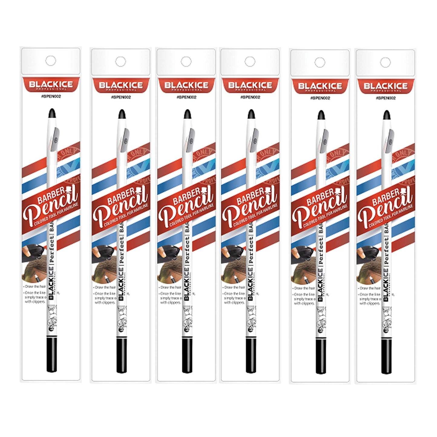 Black Ice Spray Barber Pencil (White) - 6 pieces Beauty & Personal Care Black Ice