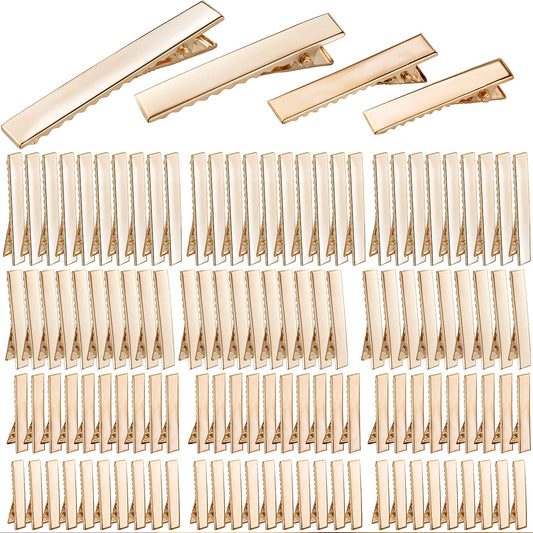 Duck Bill Hair Clips, 120pcs Gold Alligator Bow Clips Metal Single Prong Hair Curl Clips Flat Alligator Clips for Hair Styling Accessories or DIY Beauty & Personal Care BronaGrand