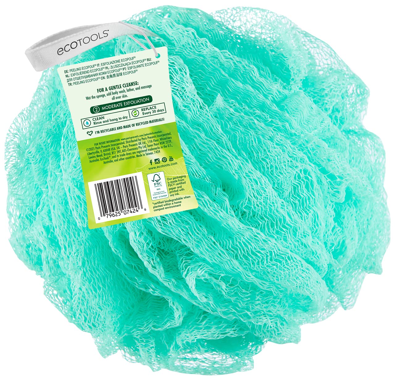 EcoTools EcoPouf Exfoliating Sponge (Color May Vary) Beauty & Personal Care EcoTools