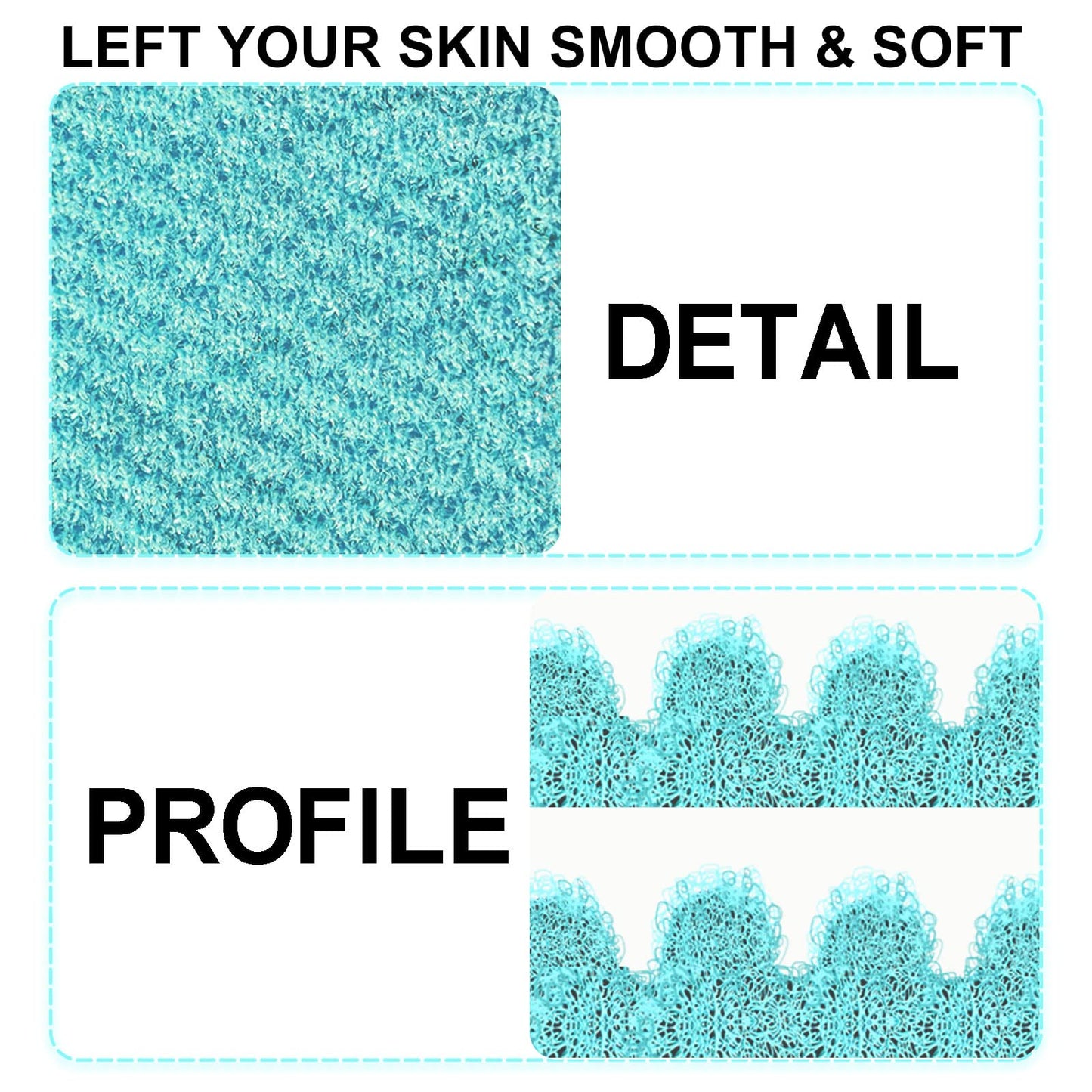Evridwear Exfoliating Gloves for Shower, 100% Nylon Thick Soft Medium Heavy Bathing Gloves Dead Skin Remover Body Scrubber Smooth Skin with Hang Loop Beauty & Personal Care Evridwear