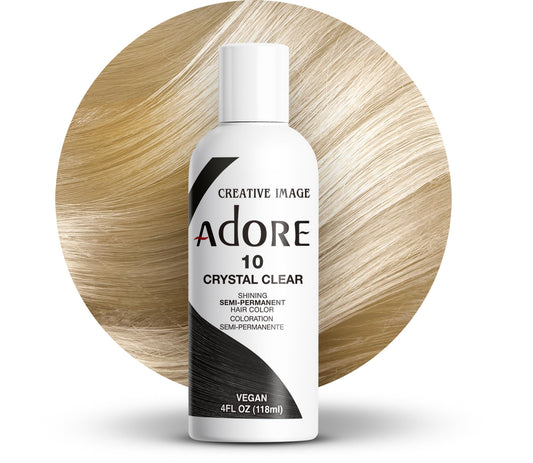 Adore Semi Permanent Hair Color (010 Crystal Clear) | Vegan & Cruelty-Free Hair Dye | No Ammonia, No Peroxide, No Alcohol | 4 Fl Oz Beauty & Personal Care Adore