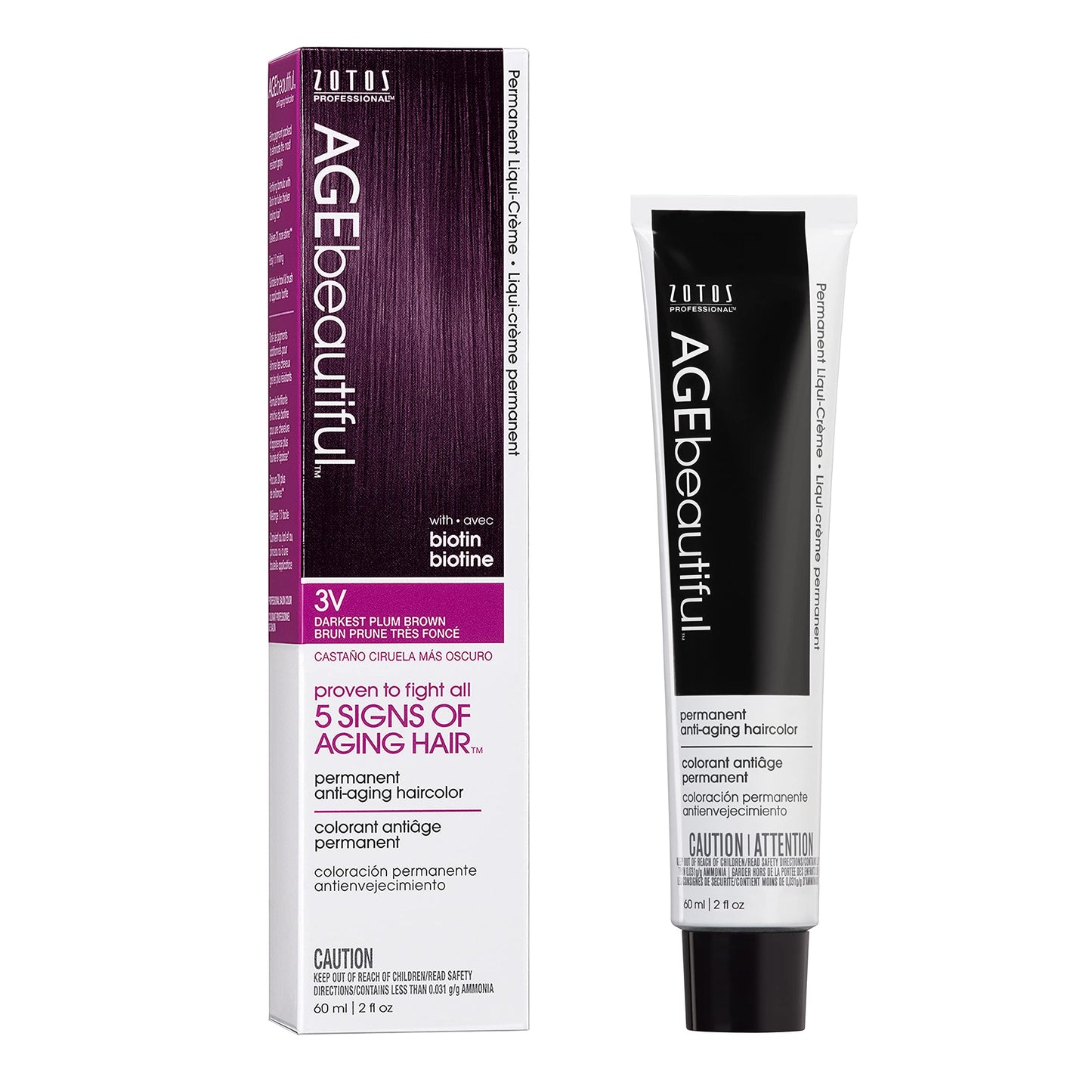 AGE beautiful Permanent Hair Color Dye Liqui Creme | 100% Gray Coverage | Anti-Aging Haircolor | Biotin for Thicker, Fuller Hair | Professional Salon Beauty & Personal Care AGE beautiful
