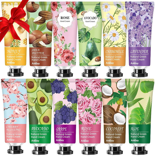 ANKOOY 12 Pack Hand Cream for Dry Cracked Hands,Stocking Stuffers for Women,Christmas Gifts for Teengirls, Natural Hand Lotion Travel Size,Mini Lotion Beauty & Personal Care ANKOOY